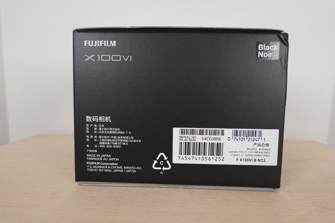 Fujifilm X100VI Digital Compact Camera Black 40.2MP Black NEW in Box